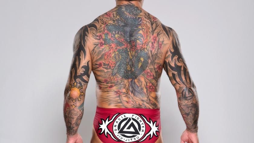 Dave Bautista Back Tattoos
