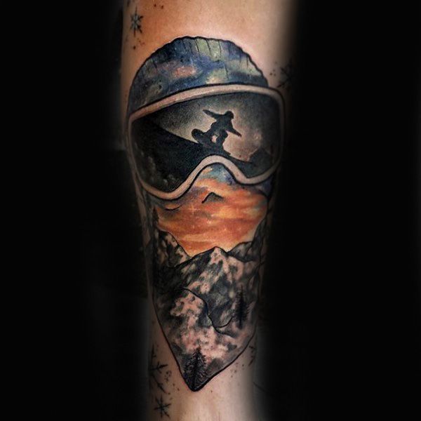 Snowboarding Forearm Tattoo