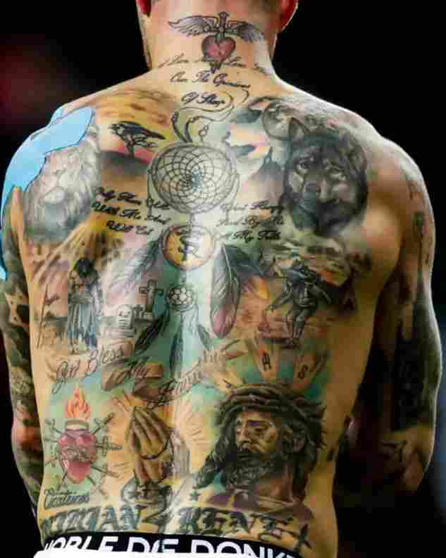 Sergio Ramos Back Tattoo - Full Ink